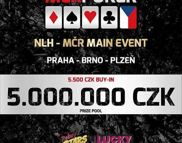 Rebuy Stars: 5.000.000 Kč MČR Main Event si zahrajete v Praze, Brně i Plzni