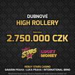 High Rollery o luxusní 2.750.000 Kč přináší v dubnu Rebuy Stars!