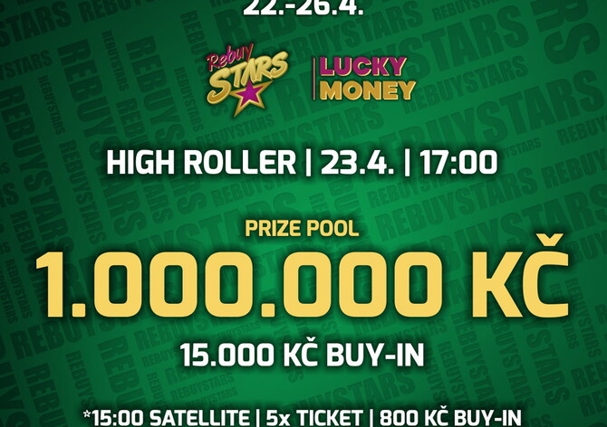 Úterní High Roller v RS na Lukách přináší boje o 1.000.000 korun od 17:00!