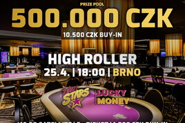 Brněnský High Roller o senzačních 500.000 Kč už ve čtvrtek v Rebuy Stars Casinu International!