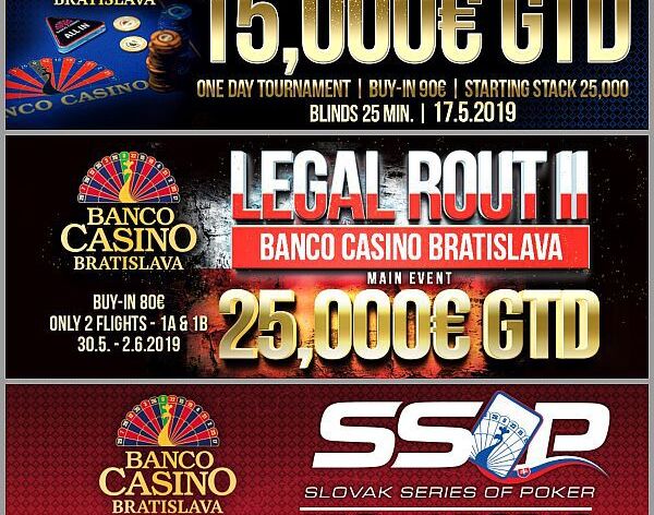 Jednodenní Fifteen Grand €15K GTD už tento pátek v Banco Casino Bratislava