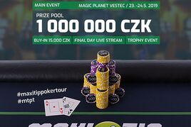 MaxiTip Poker Tour míří do Vestce. O 1M se za dohledu TV kamer bude soutěžit od čtvrtka!