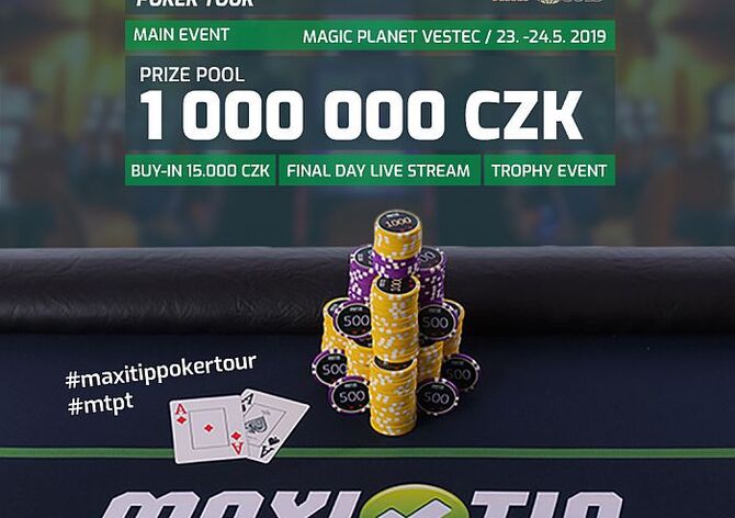 MaxiTip Poker Tour míří do Vestce. O 1M se za dohledu TV kamer bude soutěžit od čtvrtka!
