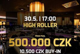 Brněnský květnový High Roller o 500.000 Kč už ve čtvrtek v Rebuy Stars Casinu International!