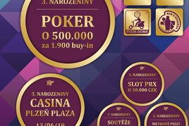 Plzeňské Rebuy Stars Casino Plaza oslaví ve čtvrtek narozeniny turnajem o 500.000 Kč