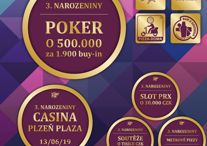 Plzeňské Rebuy Stars Casino Plaza oslaví ve čtvrtek narozeniny turnajem o 500.000 Kč