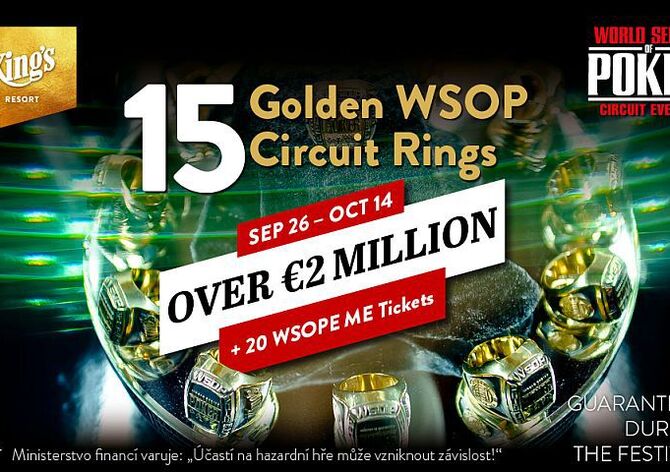 Monster stack, High Rollery i Main Event WSOPC. V King&#039;s se hraje tento týden o více než €1,5M!