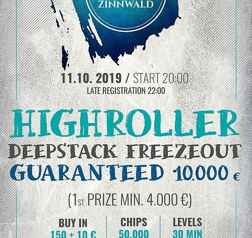 Casino Imperial Zinnwald: High Roller Deepstack Freezeout €10.000 GTD!