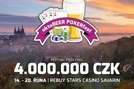 oktoBEER POKERfest míří do Rebuy Stars Casina Savarin s náloží 4.000.000 Kč! 