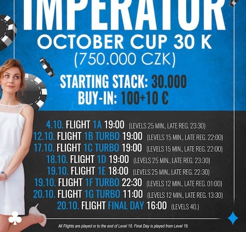 Víkendový October Cup v Dolním Dvořišti nese garanci €30.000!