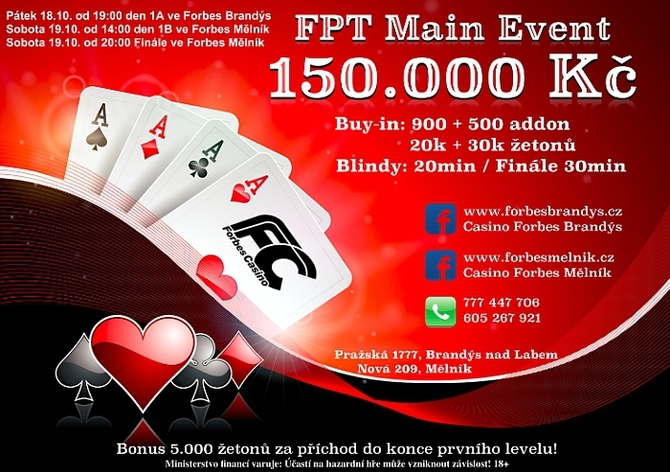 Brandýs: Z úvodního flightu FPT Main Eventu postoupila osmička hráčů
