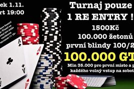 Litoměřice: Páteční jednodeňák o 100.000 Kč pouze s jedním re-entry!