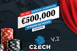 Rekordní Czech Poker Masters se vrací. Za €100 o miliony! Hrajte také online!