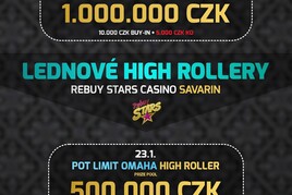 High Rollery NLH Progressive KO a také PLO o 1.500.000 Kč ovládnou Savarin! 
