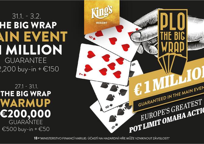 PLO Big Wrap se vrací do King&#039;s, Main Event garantuje €1.000.000!