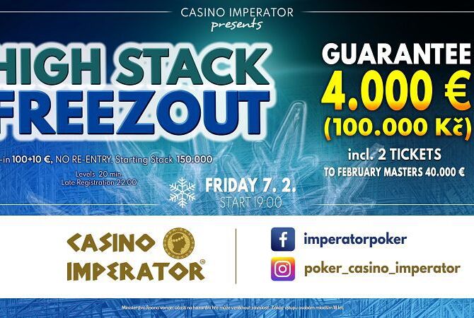Páteční Freezeout v Imperatoru minimálně o 100.000 Kč!