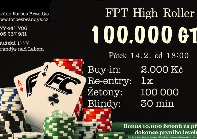 Oslavte Valentýna brandýským High Rollerem o 100.000 Kč!