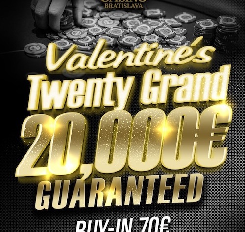 Banco Bratislava: Už dnes Valentine's Twenty Grand €20.000 jen za €70