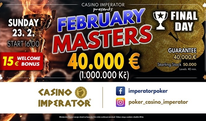 February Masters v Imperatoru garantuje 1.000.000 Kč