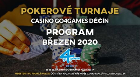 V březnu si v Go4games Děčín zahrajete v poker o vice než 1.500.000 Kč!